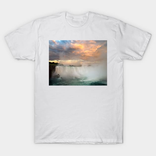 Niagara Falls Sunset T-Shirt by valentina9